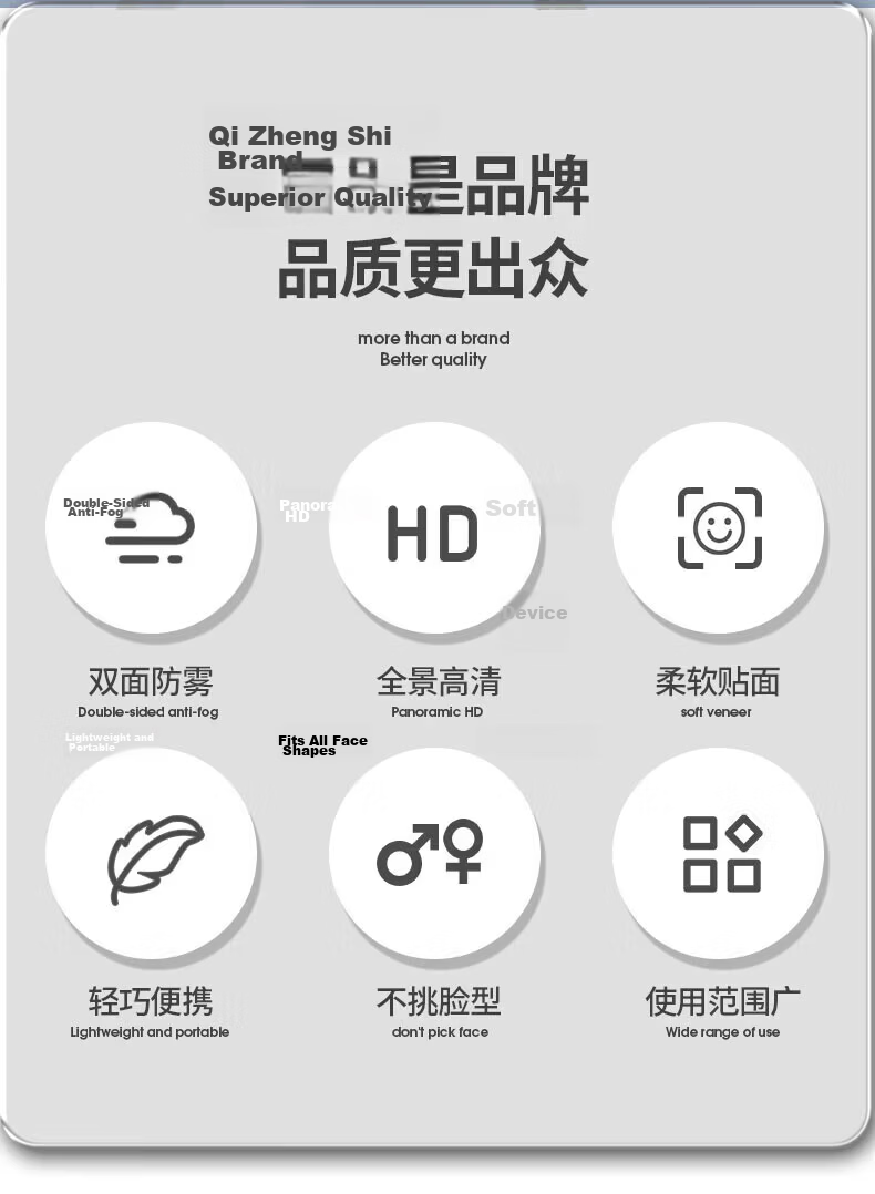 Andaton Protective Face Shield High Transparency Anti-Fog Full Face Mask Waterproof Dustproof Protective Screen Gray Frame 7
