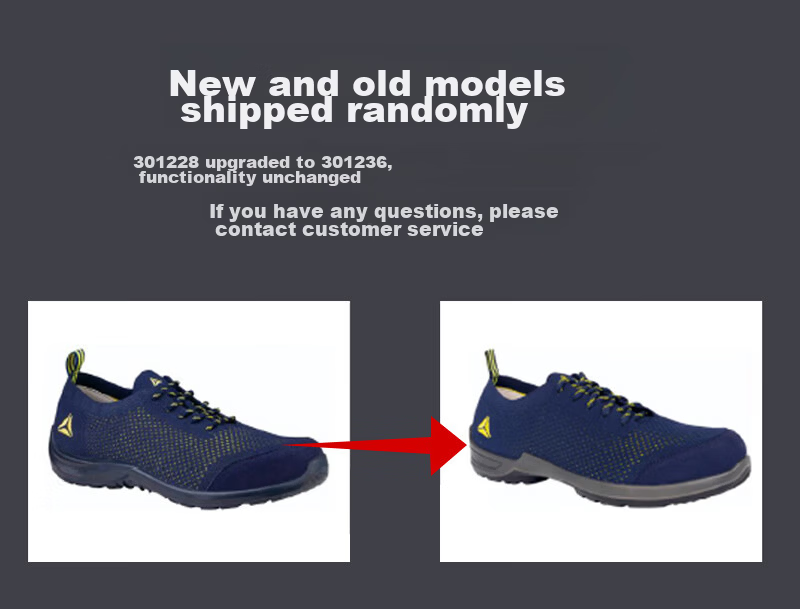 Delta 301236 Safety Shoes Anti-Static Puncture-Resistant Anti-Smash Slip-Resistant Breathable Blue Yellow Size 37 1