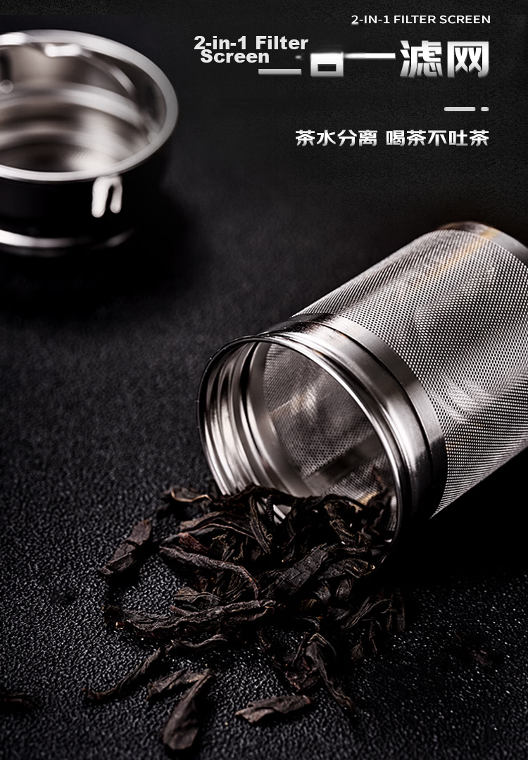 Fuguang Jian High-Temperature Resistant Premium Business Double-Layer Glass Cup Blue 330ml 6