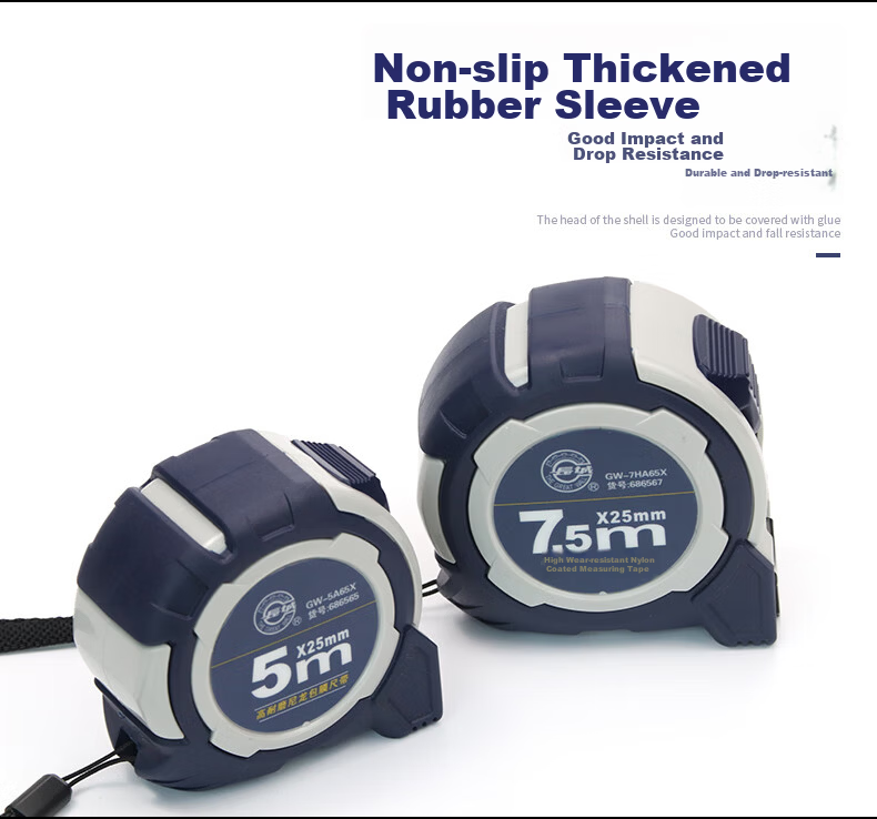 The Great Wall High Precision Thickened Nylon Coated Waterproof Rubber Steel Tape Measure 5m x 25mm 686565 6