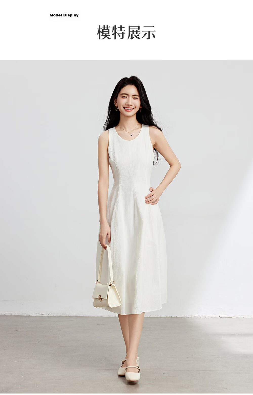 Miss Bird Women's High-End Summer Sleeveless Waist Slimming Office Fitted Tank Dress 9