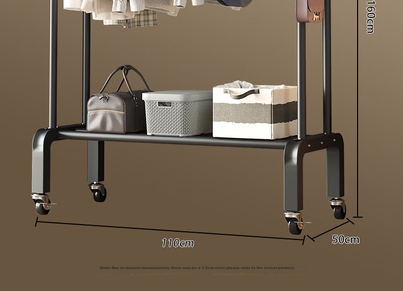 Nanye Floor-Standing Clothes Rack, Indoor Coat Hanger, Bedroom Clothes And Hat Stand, Dormitory Drying Rack, Simple Storage YJM-12BL 24