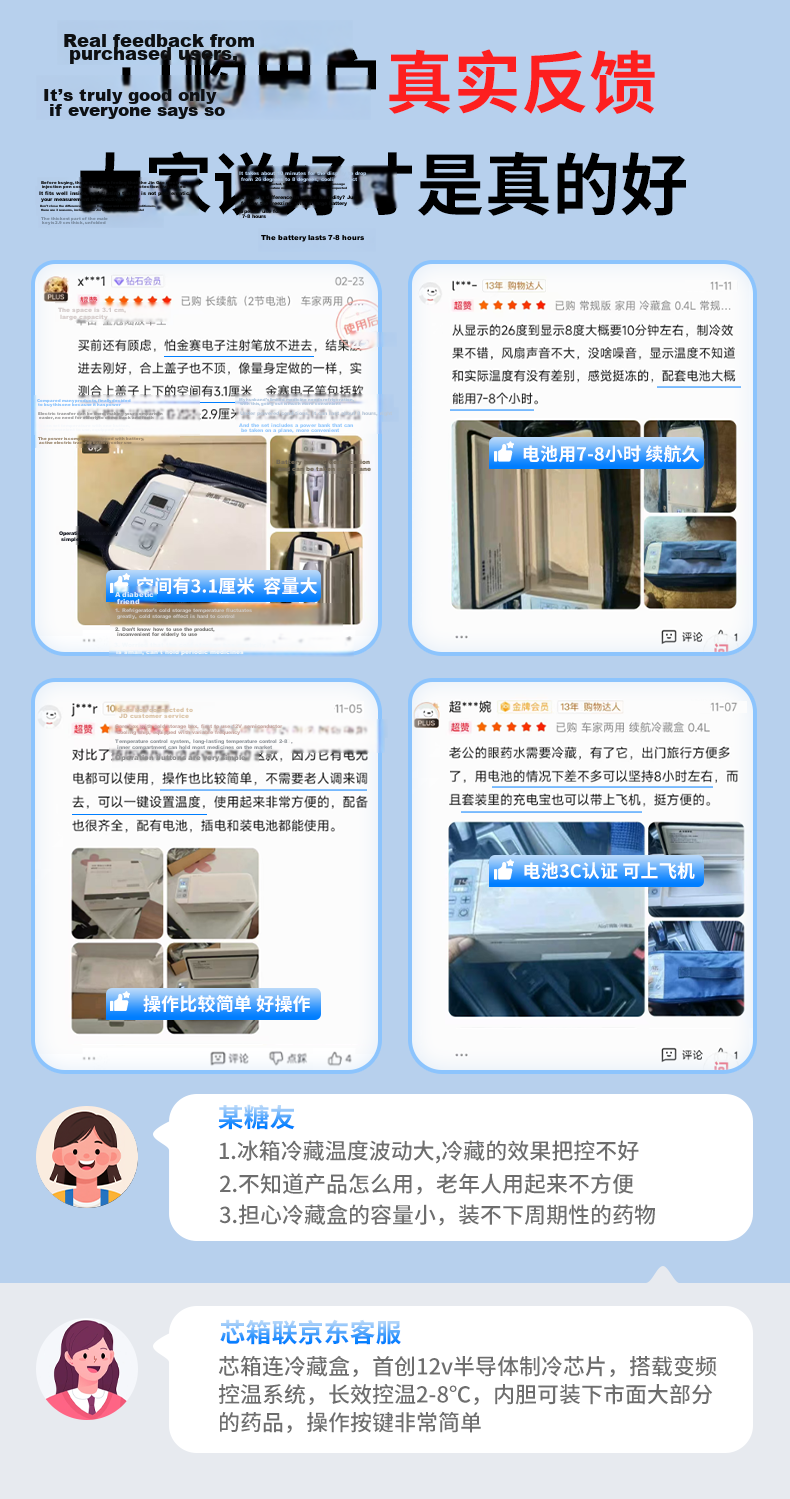 Xinxianglian Smart 4G Connected 2-8°C Temperature Controlled Portable Insulin Cooler Box with 24h Temperature Monitoring 1