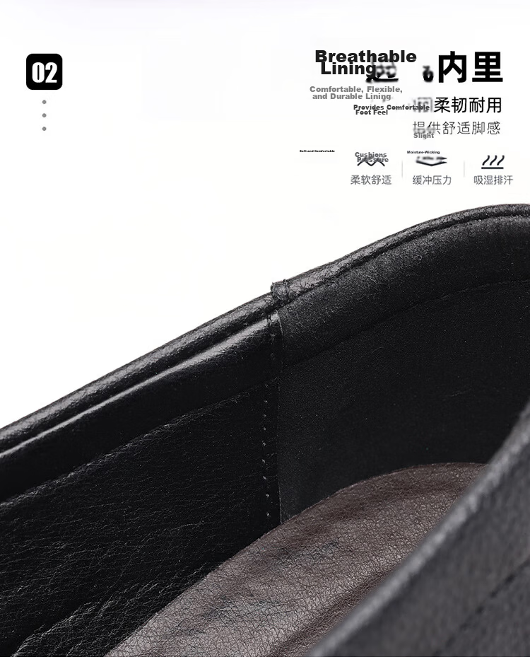 MEXICAN Autumn Winter Business Casual Men's First Layer Cowhide Dress Shoes Slip-On Loafers Black Size 37 8