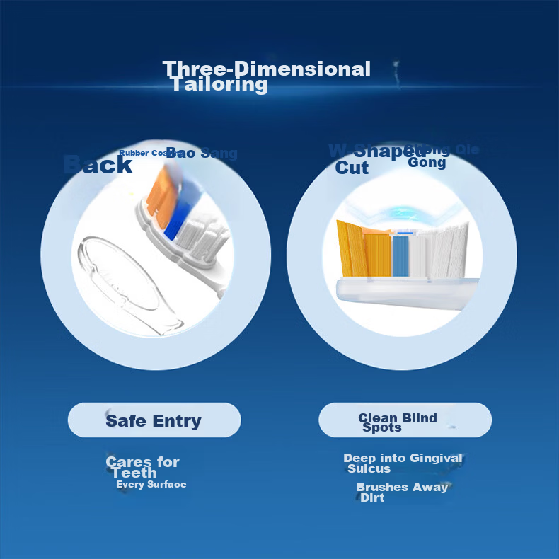 MUBE Compatible Philips Electric Toothbrush Heads HX3/6/7/9/AI Series HX6730/6856/6850/9033 Shock-Absorbing Cleaning Gum Care Whitening 3-in-1 5