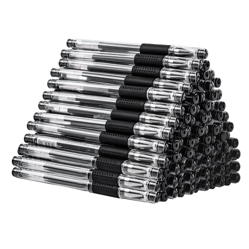 Deli Back-to-School Essential 60-Pack Black Gel Ink Pens 0.5mm Bullet Tip Office and Student Stationery 33109