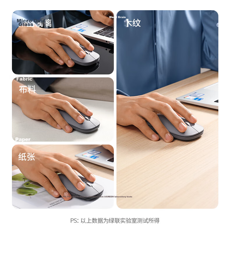 UGREEN Wireless Bluetooth Mouse, Stylish Cute Dual-Mode Mouse, Office Home Portable Quiet Rechargeable Mouse, Compatible with Mac Laptops IPad Tablets 18