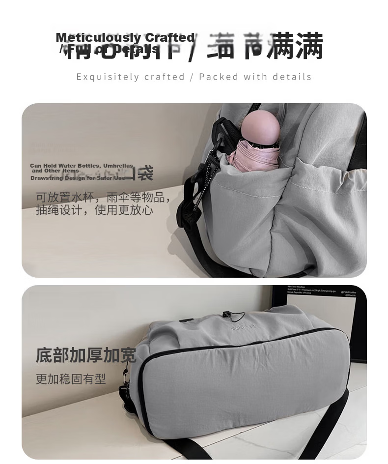 40,000 KM Travel Bag Large Capacity Expandable Luggage Sleeve Maternity Gym Handheld Crossbody Bag for Men and Women 9