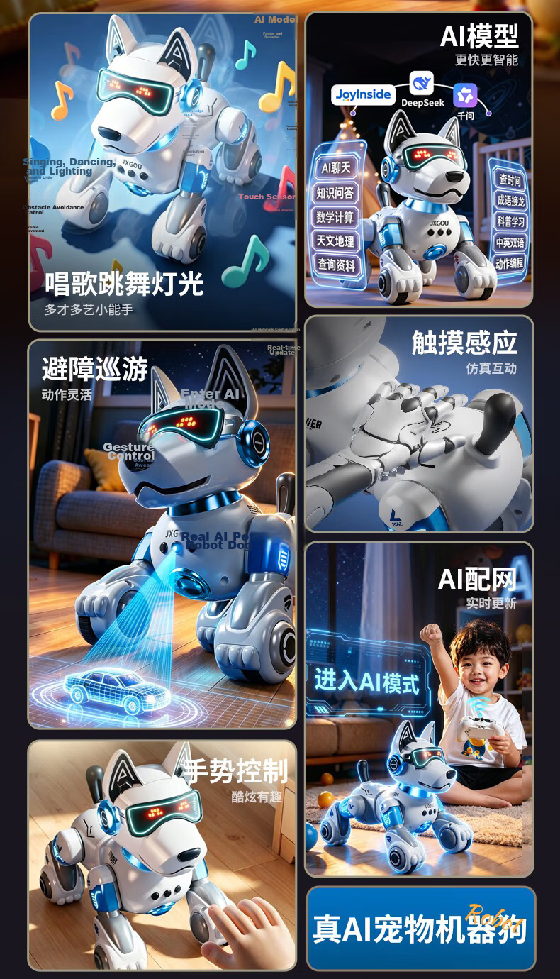 Science Monster Voice Control Robot Dog Remote Control Car Children's Toy Boys Transforming Robot 3-6-10 Years Birthday Gift 3