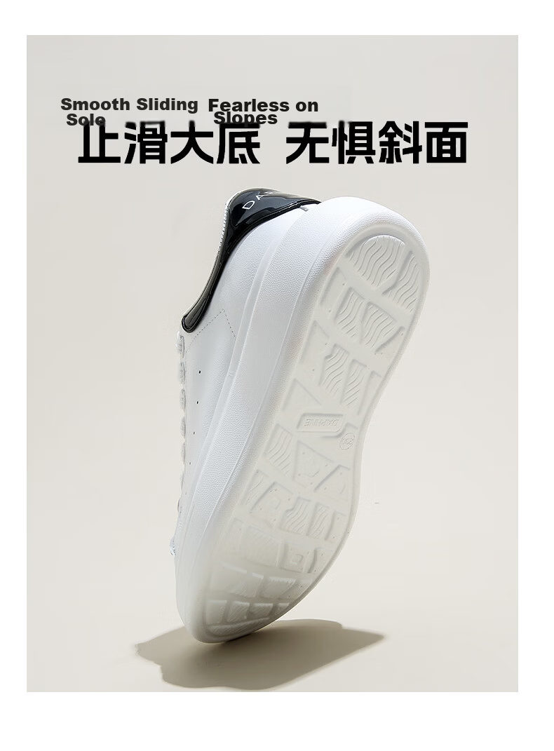 Daphne Popular White Sneakers for Women 2026 Spring New Versatile Sports Casual Shoes White Pink Size 37 7