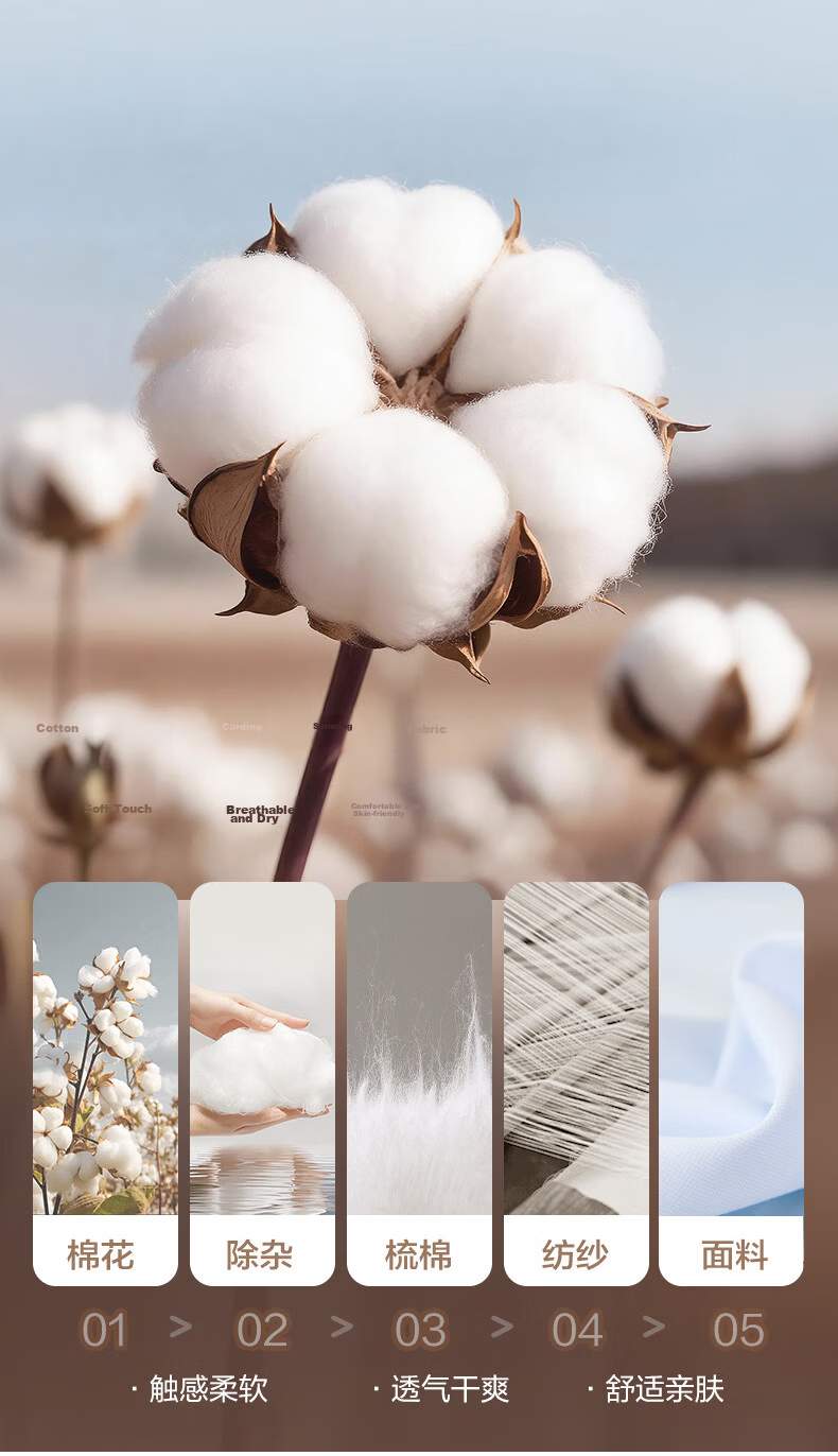 FUANNA Pure Cotton Pillowcases, Set of Two, Simple Design for Students And Home Use, 74*48cm 4