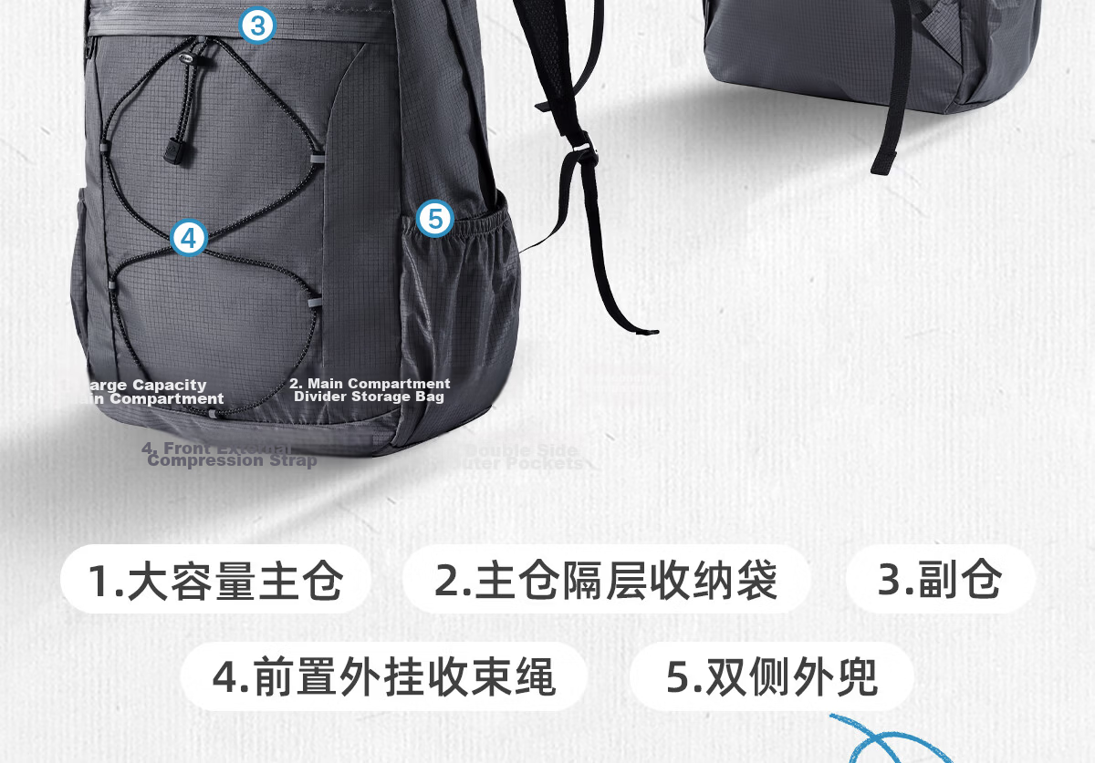 CAMEL Outdoor Breathable Lightweight Hiking Cycling Backpack 576B941007 4
