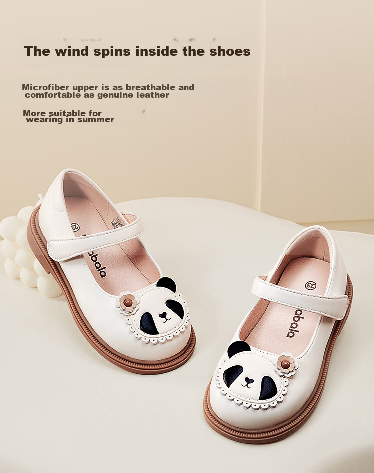 BALABALA Kids Princess Shoes Girls Sandals 2025 Summer Small Leather Shoes Panda Cute 208225141032 2
