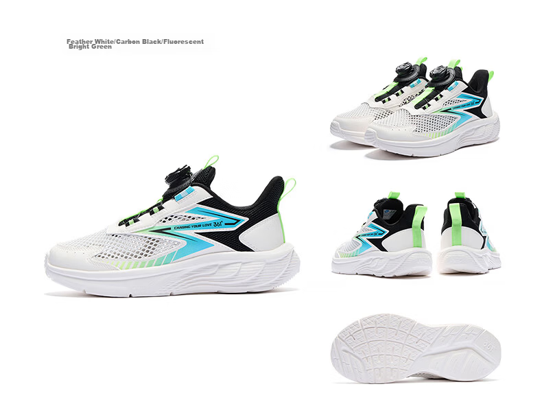 361° Kids Sports Shoes Summer 2026 Boys and Girls Breathable Lightweight Cushioned Running Shoes Blue Size 29 24