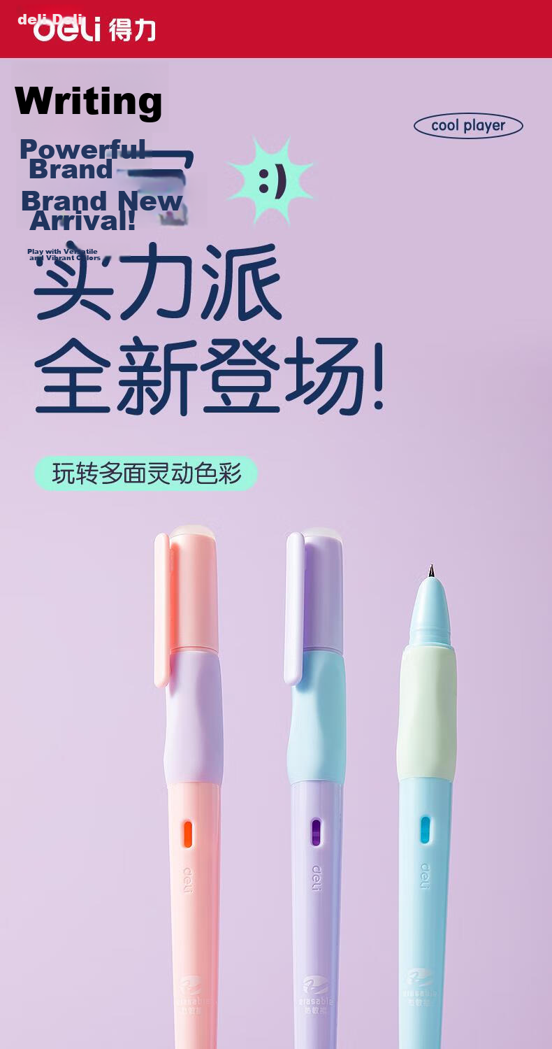 Deli Erasable Thermal Student Posture Correction Fountain Pen, Erasable Mistakes without Leaving Marks, Children's Beginner Handwriting Practice Posture Correction Fountain Pen (1 Pen with 2 Erasable Crystal Blue Ink Cartridges And 1 Pen Filler), SF542 1