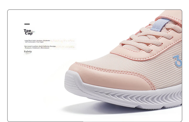 361° Children's Sports Shoes Running Shoes for Boys And Girls (Ages 3-12), Impact-Resistant Toe, Mesh Casual Running Shoes, Pink, Size 41 23