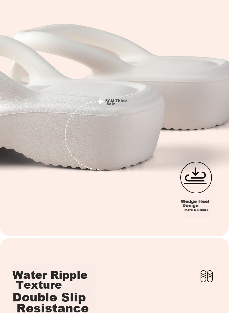 FOOTOPPO Women's Thick Sole Flip Flops Beach Sandals Summer Outdoor Wear Adult 10