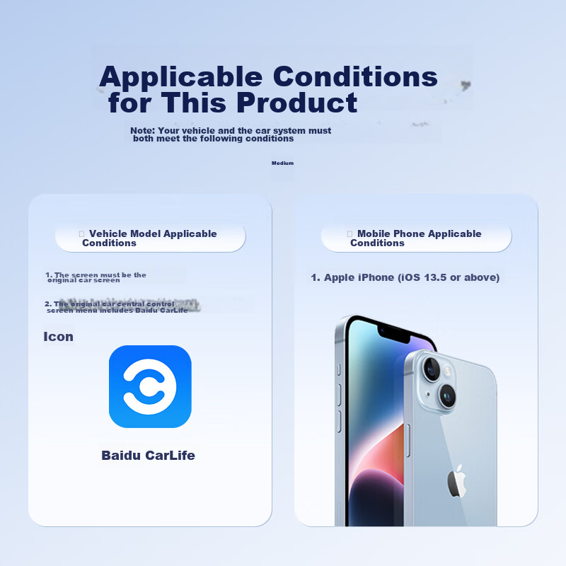 JunYong Baidu CarLife to Apple Wireless CarPlay Box Compatible with Honda Toyota In-Car Connectivity Box M1 1