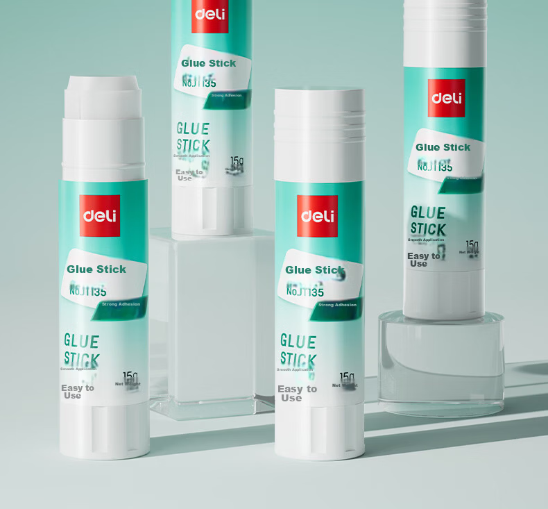 Deli 15g High Viscosity PVP Solid Glue Stick, Formaldehyde-Free, Quick-Drying, Durable, Strong Adhesive, Student Stationery, 12-Pack, Office Supplies 2