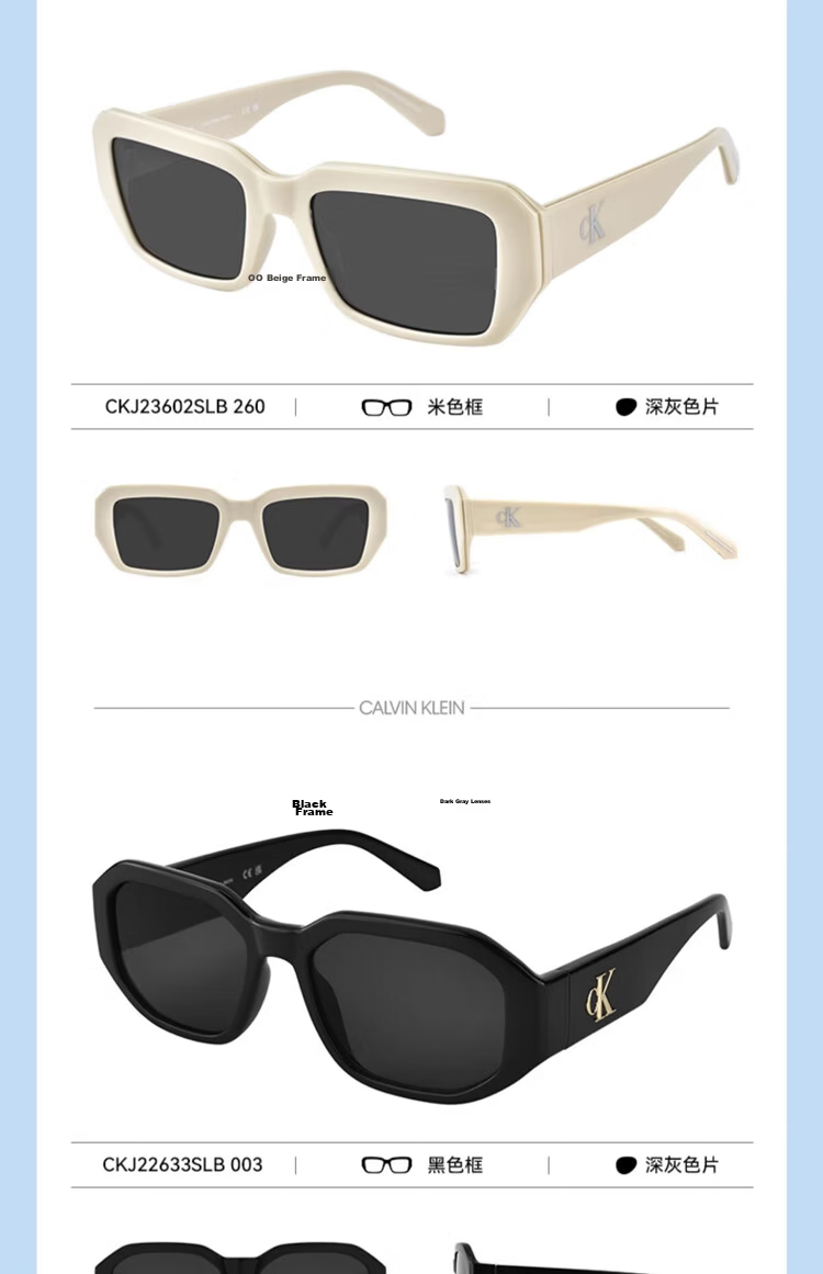Calvin Klein Sunglasses CK Large Square Frame for Men And Women, Cycling Driving Glasses 001-6415 26