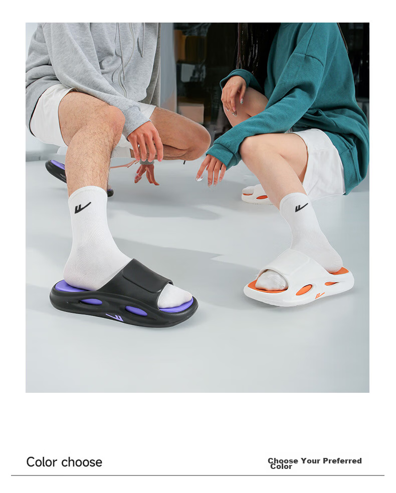 Warrior Official Men's Slippers 2026 Spring Outdoor Sports Non-Slip Sandals White Blue Size 42-43 18