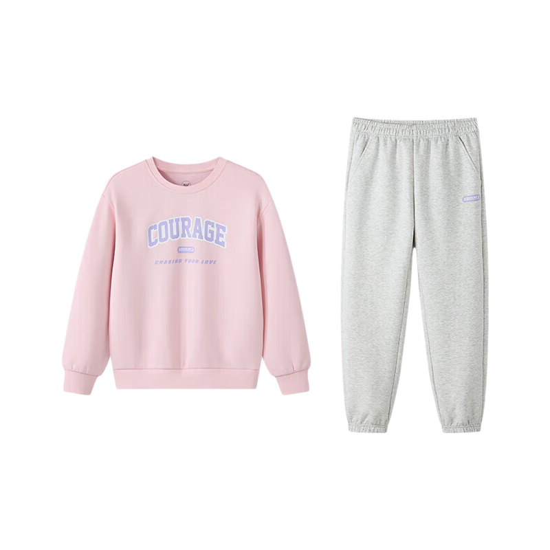 361° Children's Clothing, Kids' Outfit Set for Spring And Autumn 2025, Boys And Girls 3-14 Years Old Sportswear Set, Pink 175
