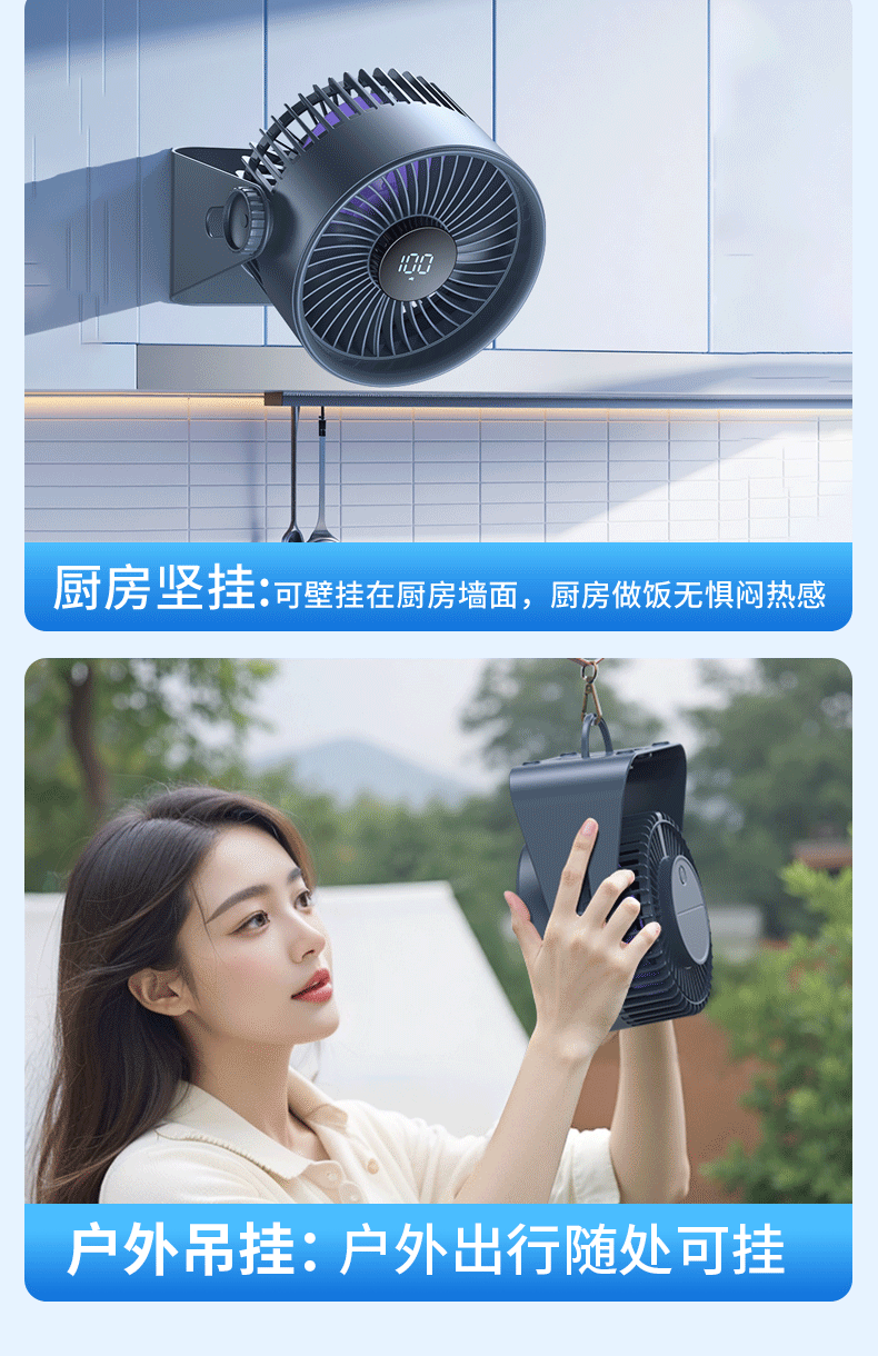 KeduYou Foldable Handheld Fan Turbo LED Power Display USB Portable Handheld Electric Fan Cooling Student Outdoor Mountaineering Mini Fan 17