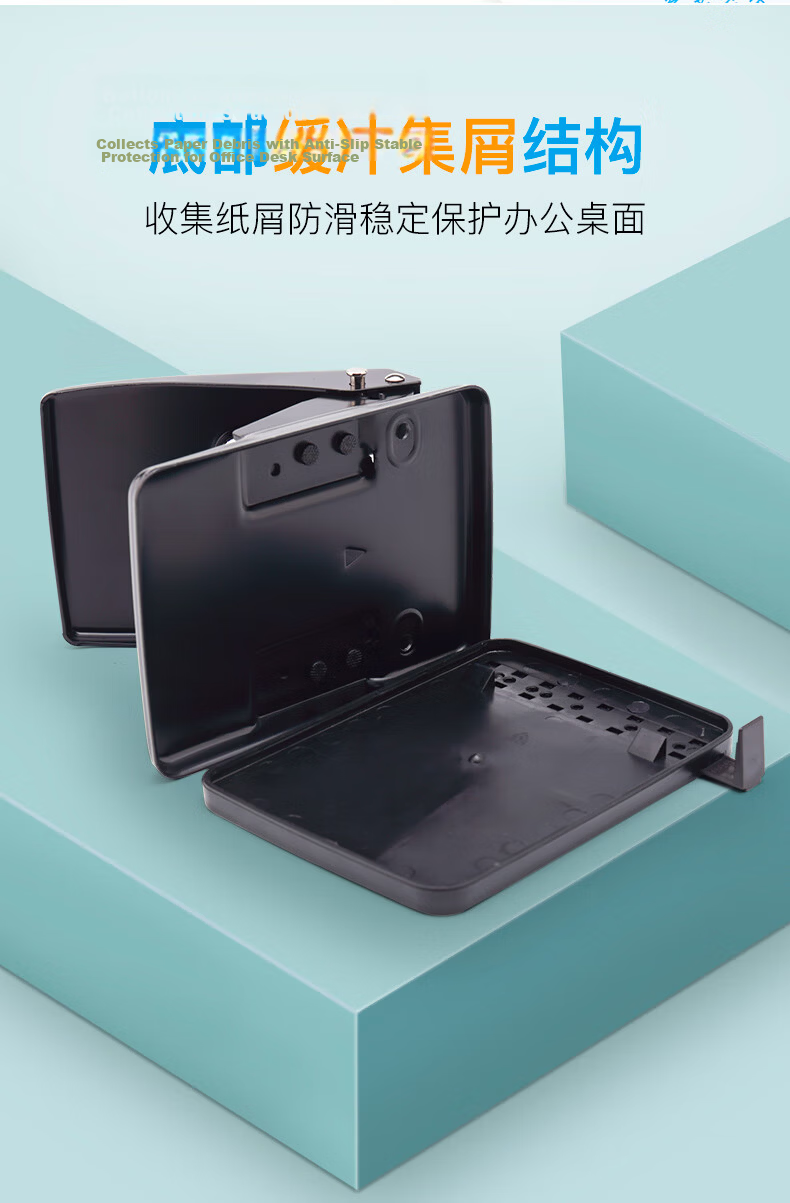 KW-Trio A4 Two-Hole Punch Binder, 2-Hole Metal with Ruler, 10-Page Small Loose-Leaf Book, Voucher, Can Punch Four Holes And Perforate 8