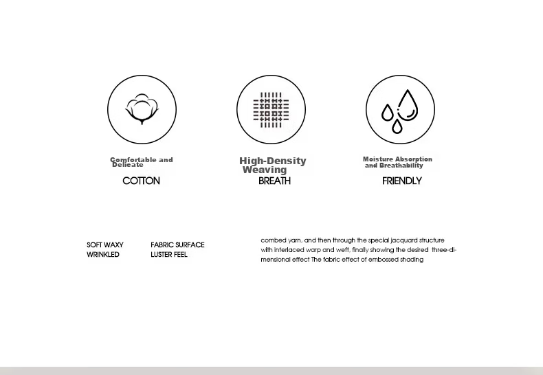 MUJI 100% Cotton Four-Piece Bedding Set, All Cotton Bed Sheet and Duvet Cover, King Size 220x240cm for 1.8/2.0m Bed 8
