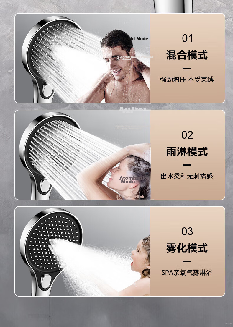 Rosecret [Germany] Full Copper Shower Faucet Set Bathroom Shower Head Complete Integrated Set 10