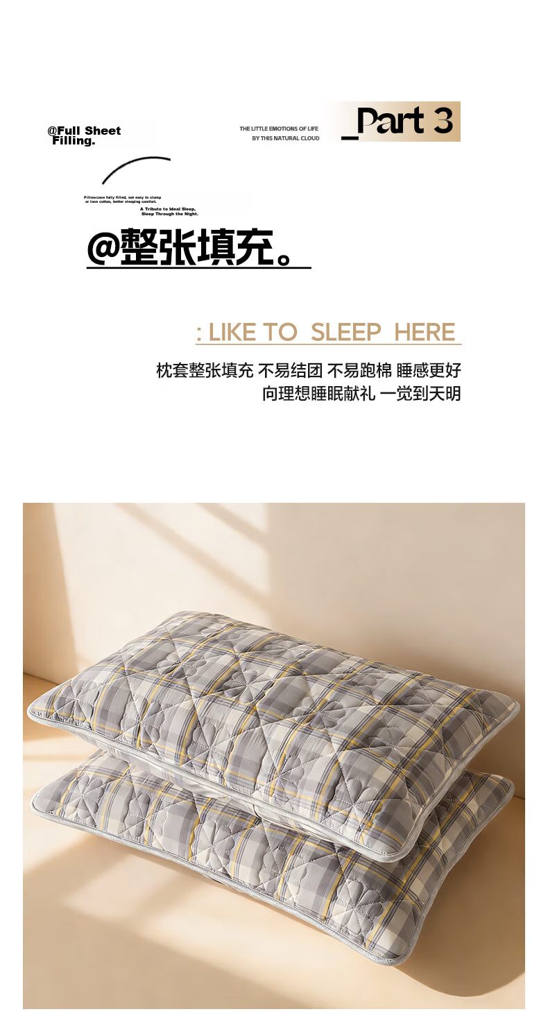 Miiow 100% Cotton Pillowcase Set of 2 Home Use Pure Cotton Pillow Covers with Inner Core 48cm x 74cm 11