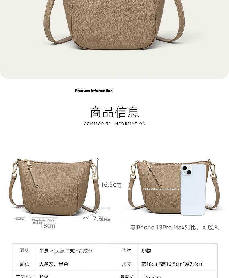 Viney Women's Leather Crossbody Dumpling Bag Luxury Commuter Shoulder Bag Birthday Gift for Girlfriend Wife 13