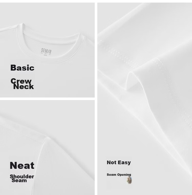 Semir Mall Style | Women's Summer Short Sleeve T-Shirt Solid Color Crew Neck Regular Shoulder Top 2026 Versatile Shirt 101926100001 22