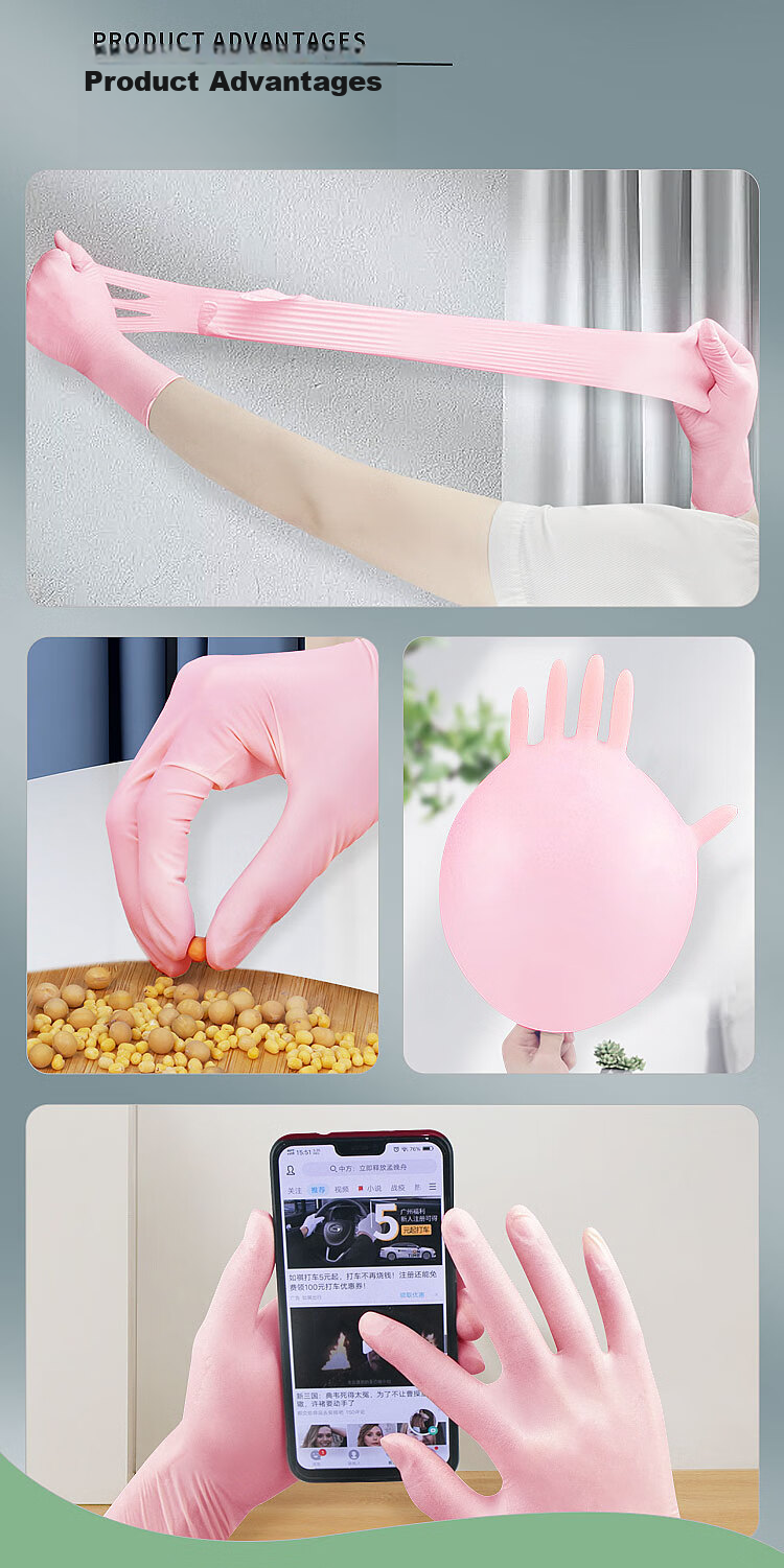 Jiazhanli Disposable Nitrile Gloves, Thickened And Durable, Industrial Laboratory Use, 30 Pieces/pack, White, Size M 2
