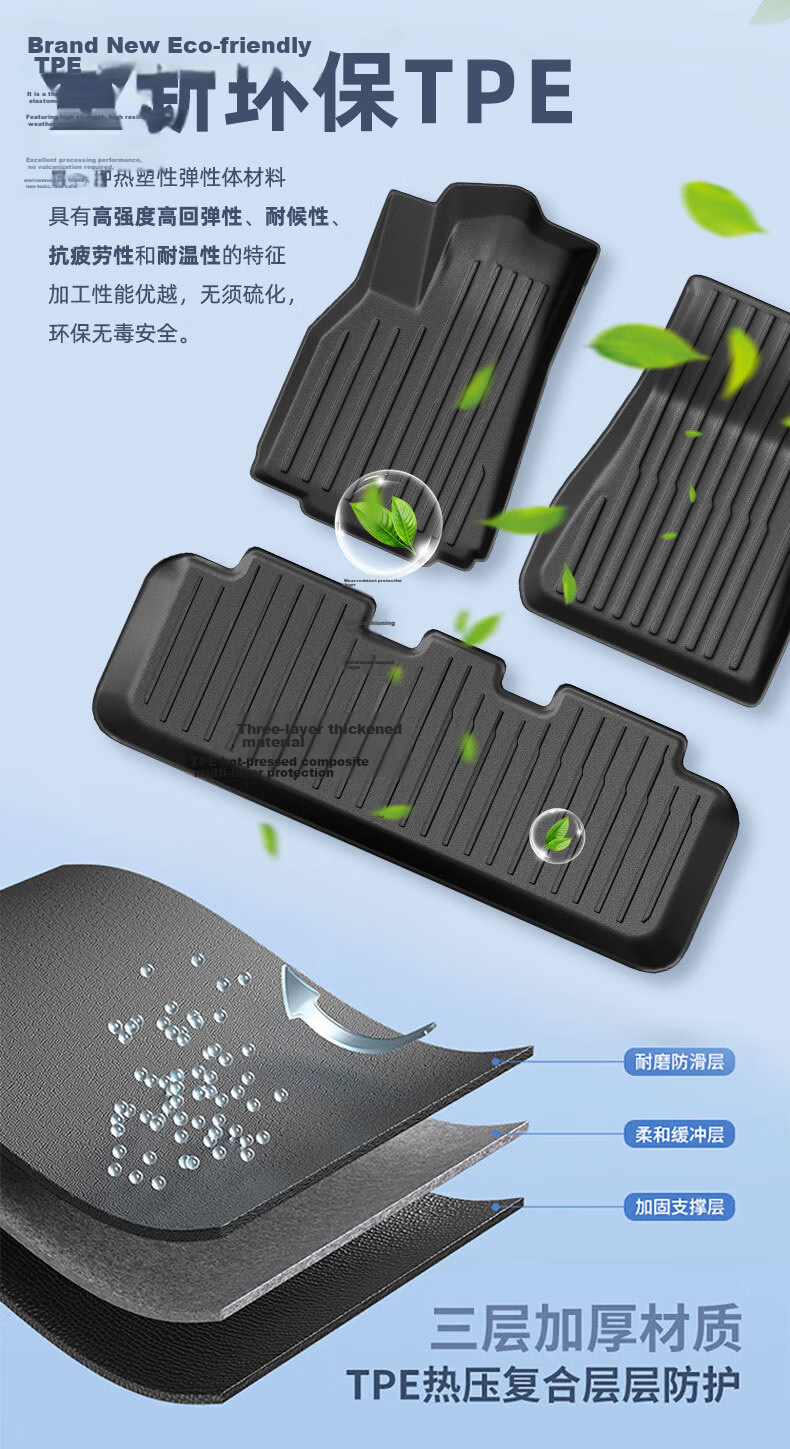 Buleishen TPE Car Floor Mats Specifically for Geely Dihao 2018-2021 Models [Champion Recommended] 8