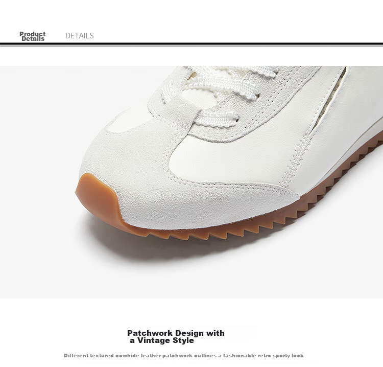 Le Saunda Meteor Dance Genuine Leather Casual Sports Height-Increasing Agan Training Shoes Women 19101 Cream White OWL 36 8
