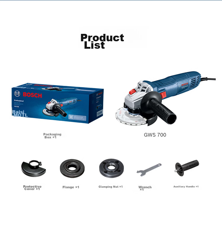 BOSCH Classic Angle Grinder 710W Polishing Grinding Cutting Weld Seam Efficient Cooling Low Noise Comfortable Grip GWS700 15