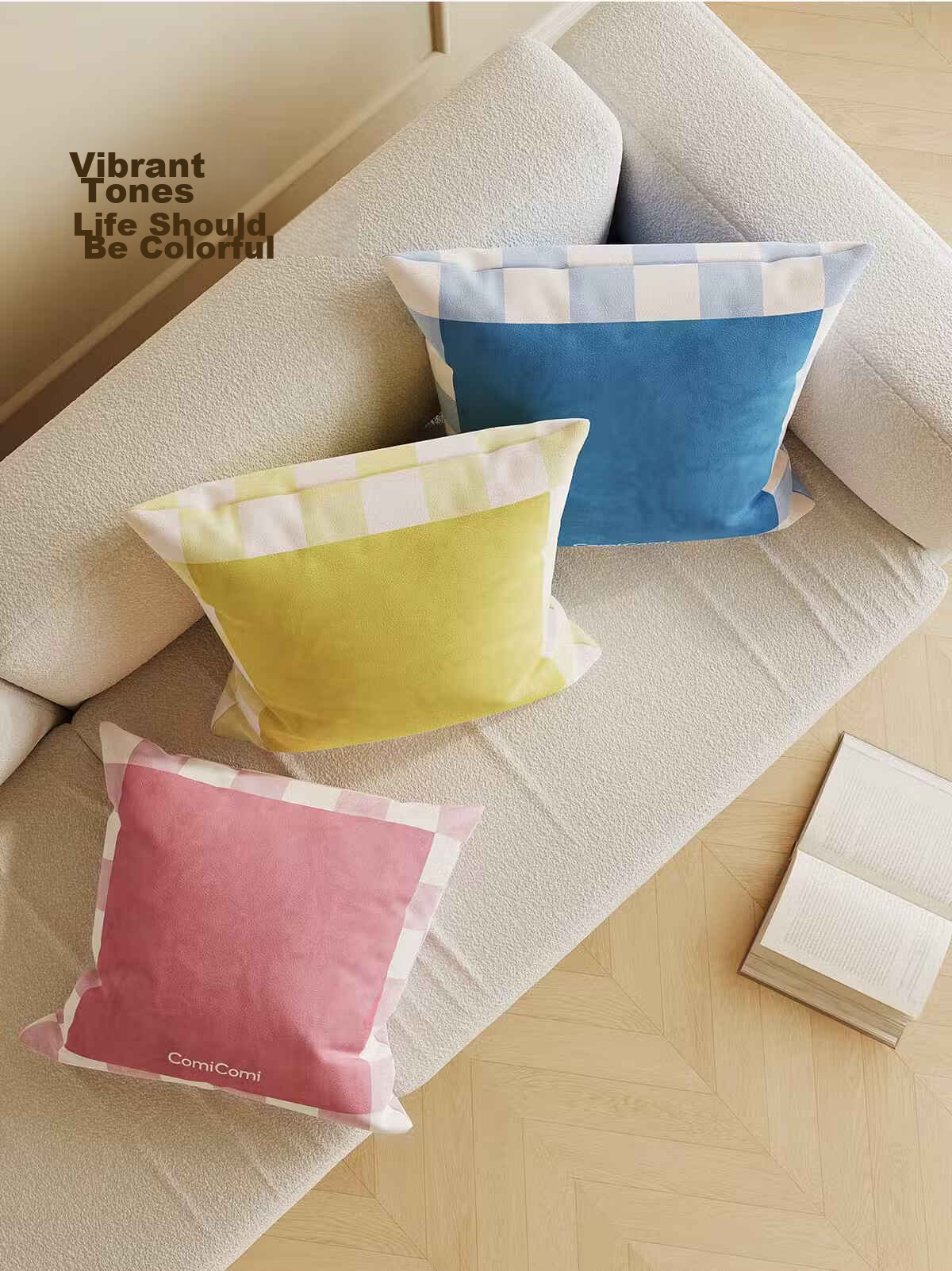 COMICOMI Sofa Cushion Luxury Living Room Pillow with Removable Cover and Insert 45x45cm 6