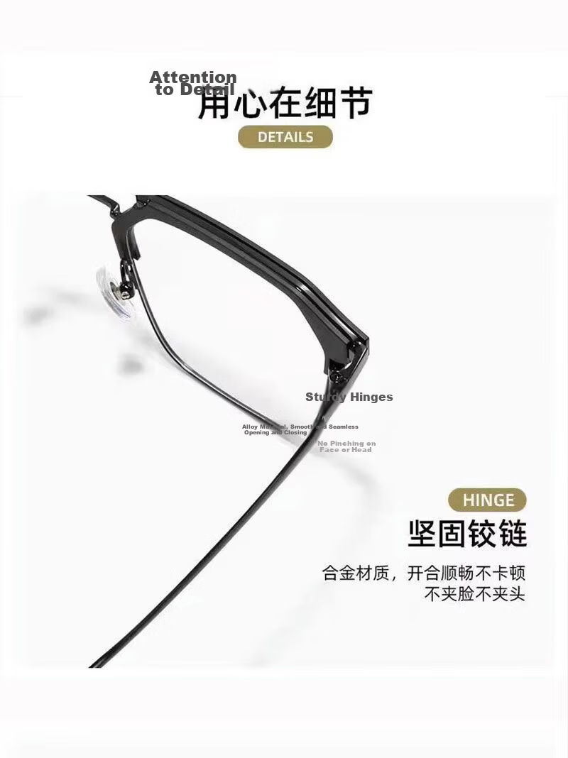 LESCA LUNETIER Stylish Photochromic Prescription Glasses Men Semi-Rimless Black Silver Gray 300 10