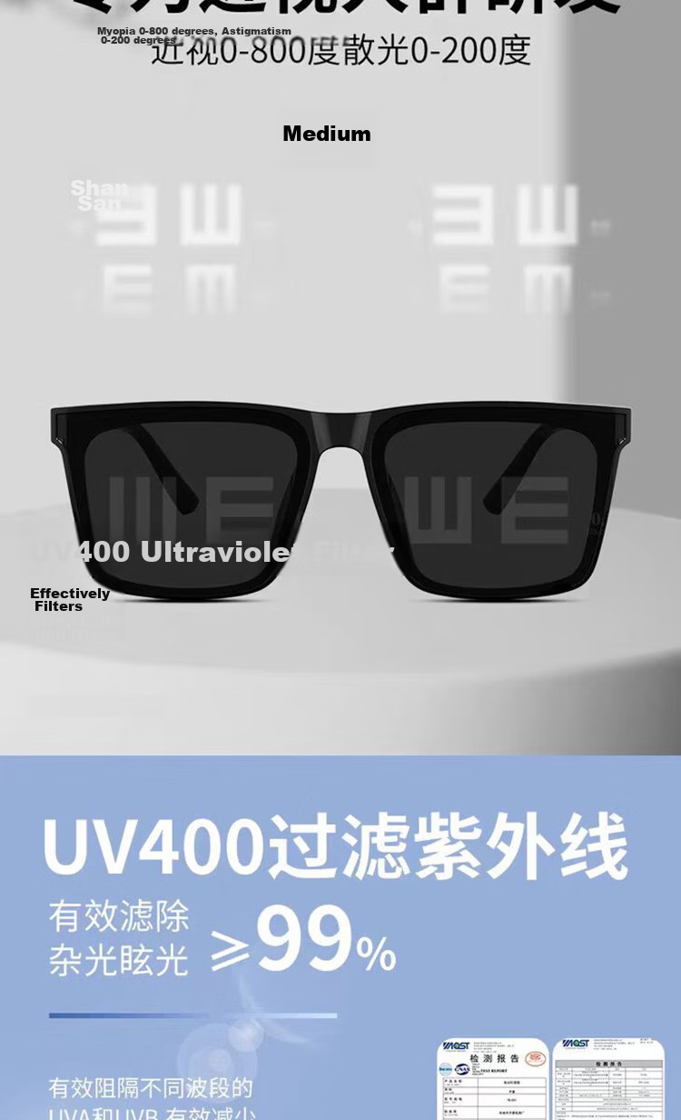 Liangshihui Prescription Sunglasses Polarized Driving Glasses for Men and Women - 200 Degree Myopia 3