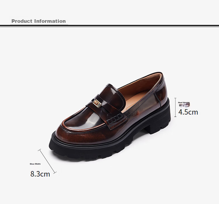 Lyle & Scott Laifu Family 2026 Spring Summer British Retro Loafer with Buckle Women 45302 Vintage Brown BRB 34 14