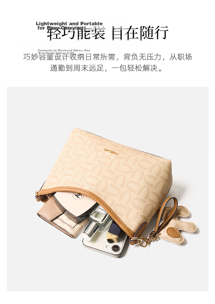 Aokang Women's New Fashion Underarm Bag Commuter Versatile Shoulder Crossbody Bag Birthday Gift High-End Feel for Girlfriend Wife 12