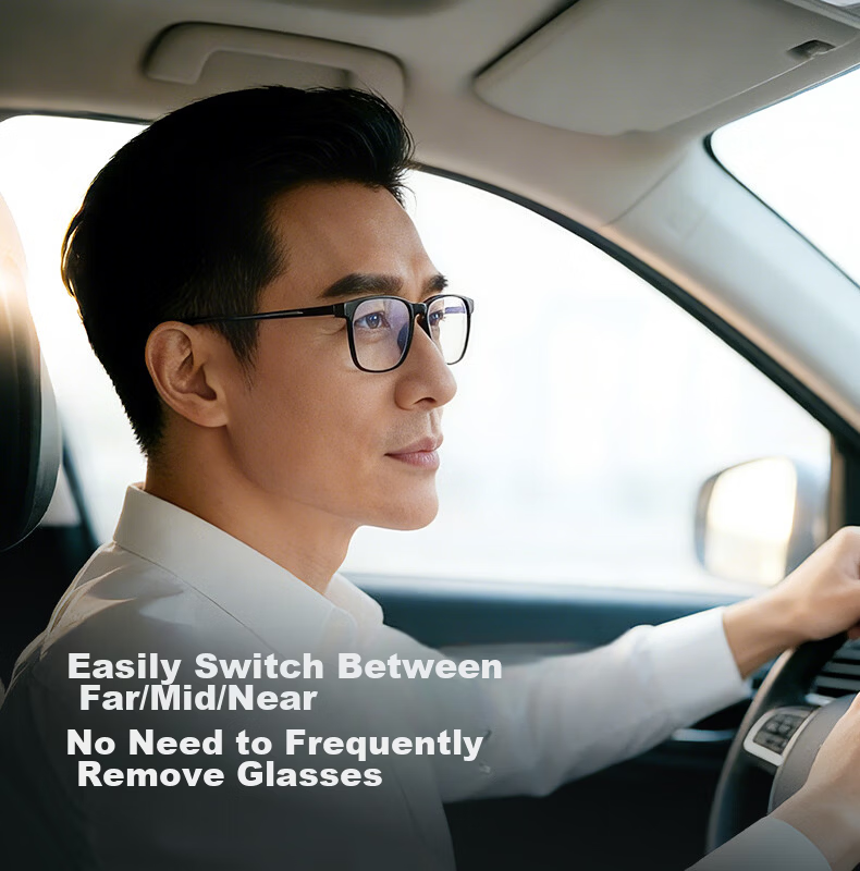 Mr.PuTian Reading Glasses for Men And Women, Anti-Blue Light, Bifocal Integrated Lens, Smart Auto-Focus Reading Glasses, Wearable While Walking 12