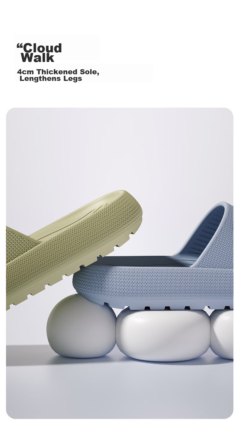 Beiduo Yang Men's Thick-Soled Slippers Summer Indoor Home Couple Bathroom Non-Slip Soft Feeling Cool Slippers White Size 42-43 5
