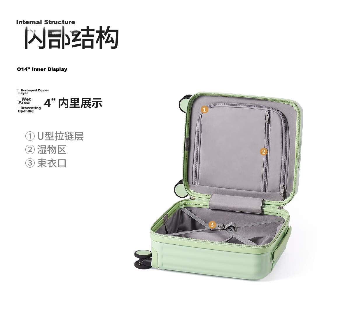Aji 14-inch Small Suitcase Compact Budget Airline Carry-on Luggage for Women 16-inch Kids Trolley Travel Bag 20