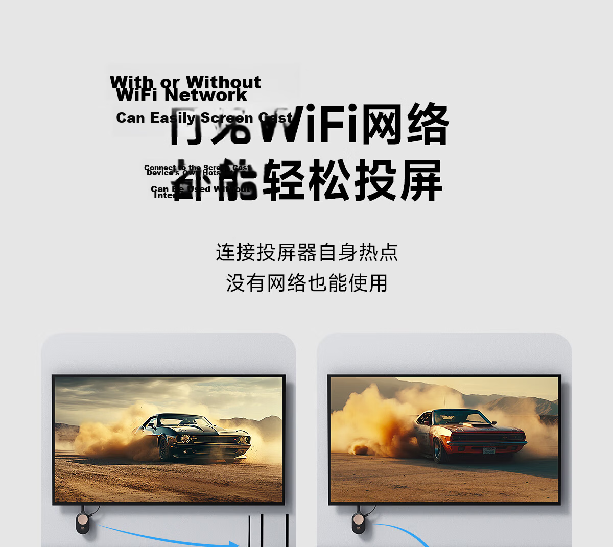 Hagibis Wireless Screen Mirroring Device, Phone to TV Audio And Video Synchronization, 4K 60Hz HD HDMI Video Transmitter, Compatible with Phones, Computers, Projectors, And Monitors 22