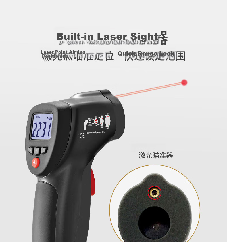CEM DT-883H Professional Infrared Thermometer Handheld High-Precision Industrial Infrared Temperature Gun 3