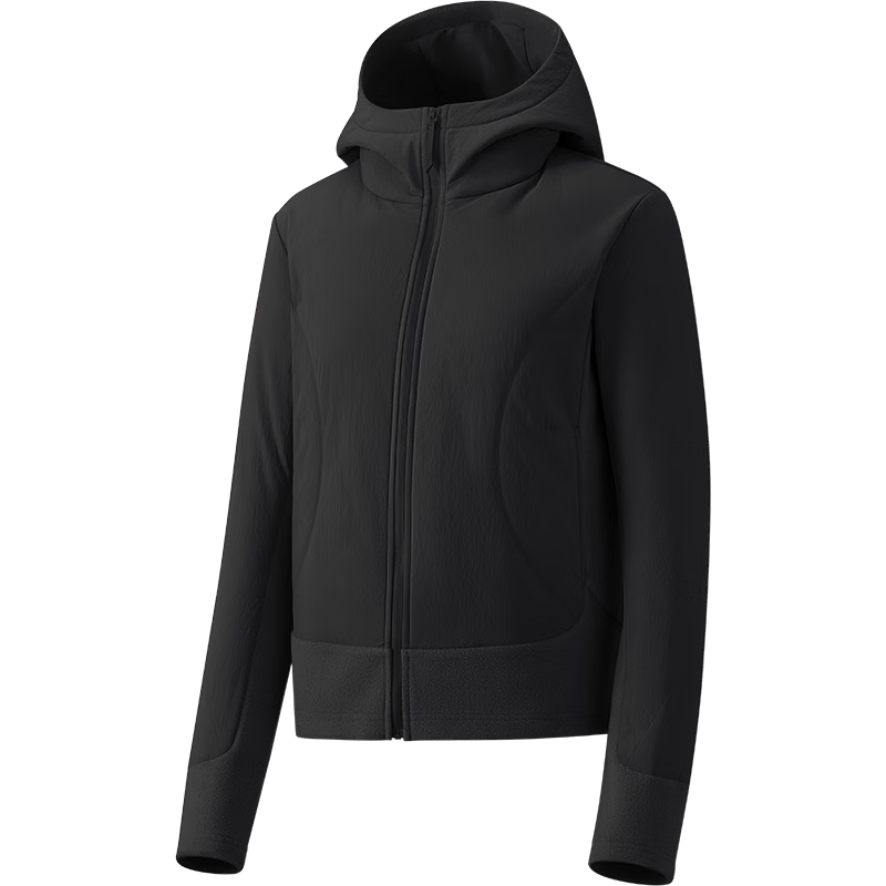 Beneunder Women's Jacket, Warm And Cold-Resistant, Zoned Elastic Fleece, Hooded, New Style, Medium Warmth, Lightweight, Quick-Heating Cotton Coat, Machine Washable, CL020