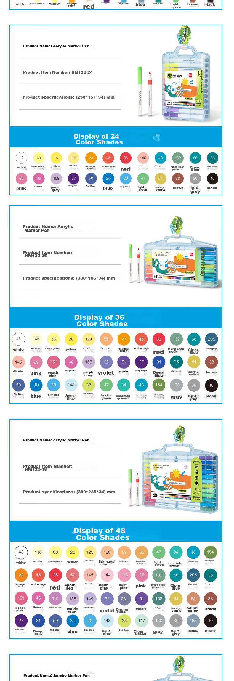 Deli 36-Color Dual-Tip Acrylic Markers, New Year's Graffiti Acrylic Pens, Drawing Pencils, Paint Brushes, DIY Painting Brushes, Boxed Fluorescent Pens, Watercolor Pens, Art Education Graduation Gift 8