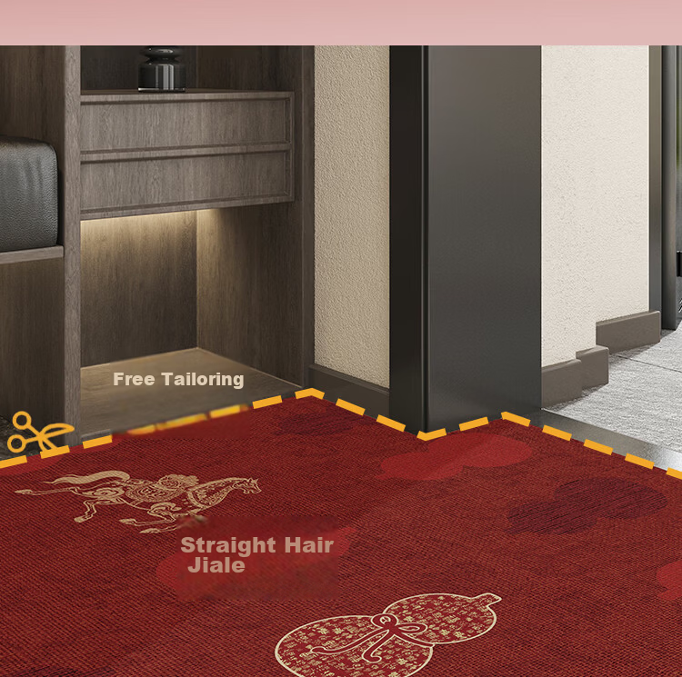 Budisi Entrance Door Mat, Doormat for Entryway, Cuttable, Dirt-Resistant, Anti-Slip, Vintage Brown Foot Mat, 120*80CM 9